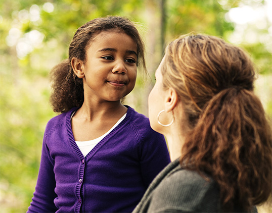 image of child and mother