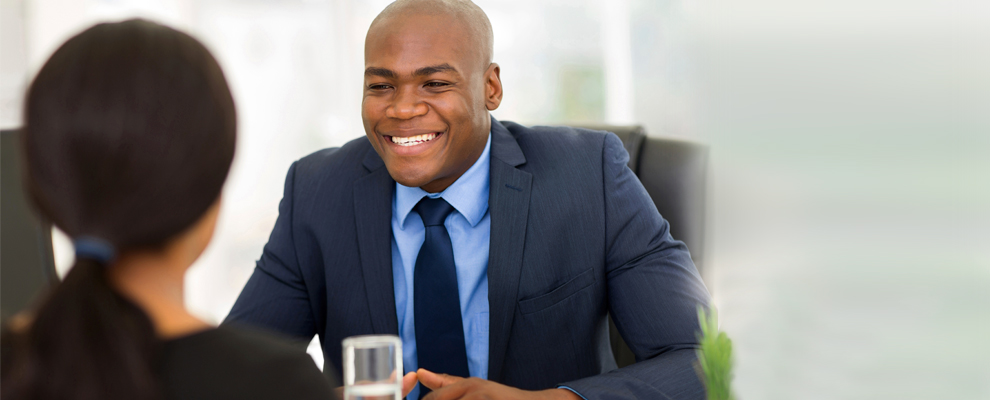 image of Man interviewing for a job