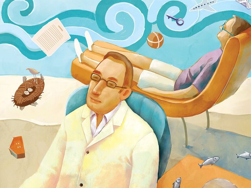 Image of physician relaxing to avoid physician burnout