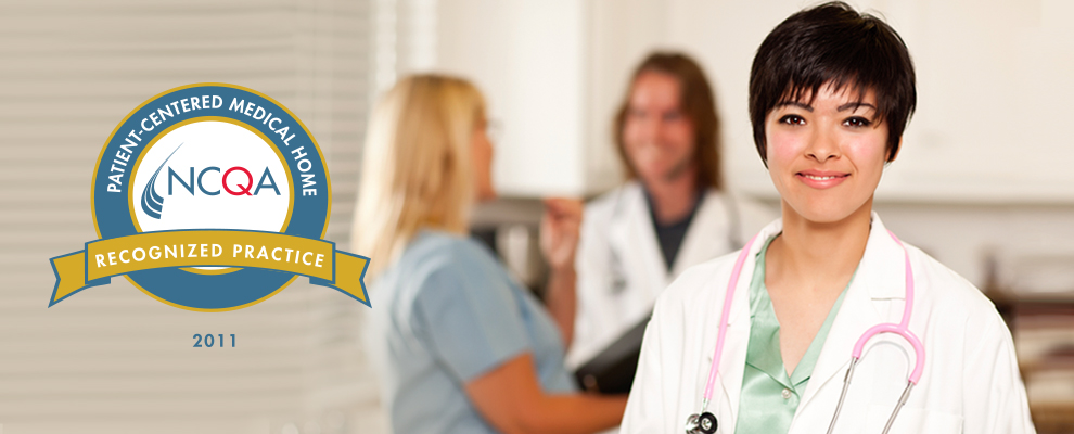 image of doctor with NCQA logo