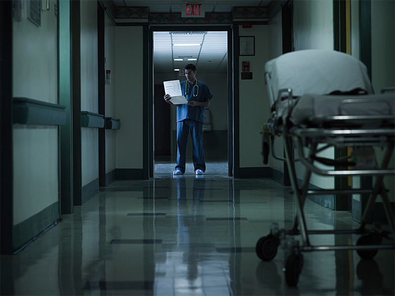Image of Doctor working the night shift