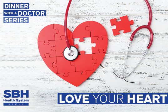 illustration of caring for your heart for SBH Dinner woth a Doctor Series