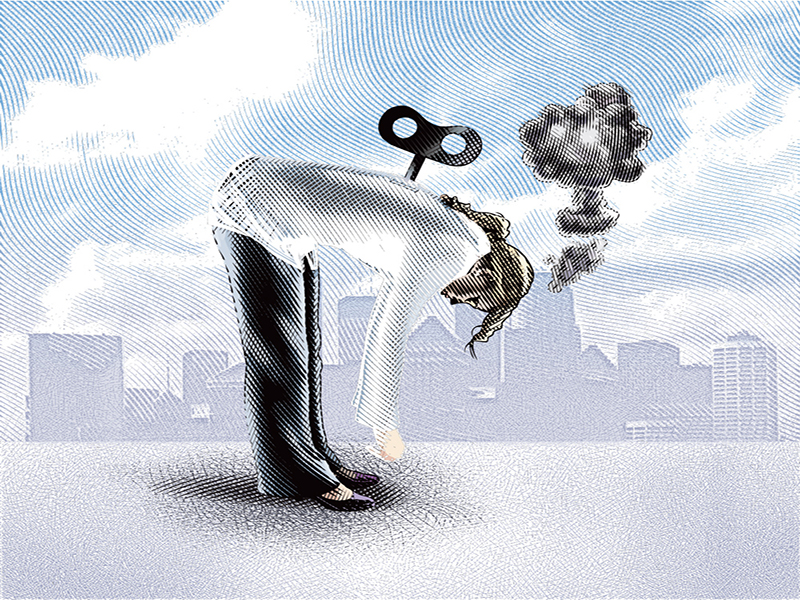Illustration of physician burnout
