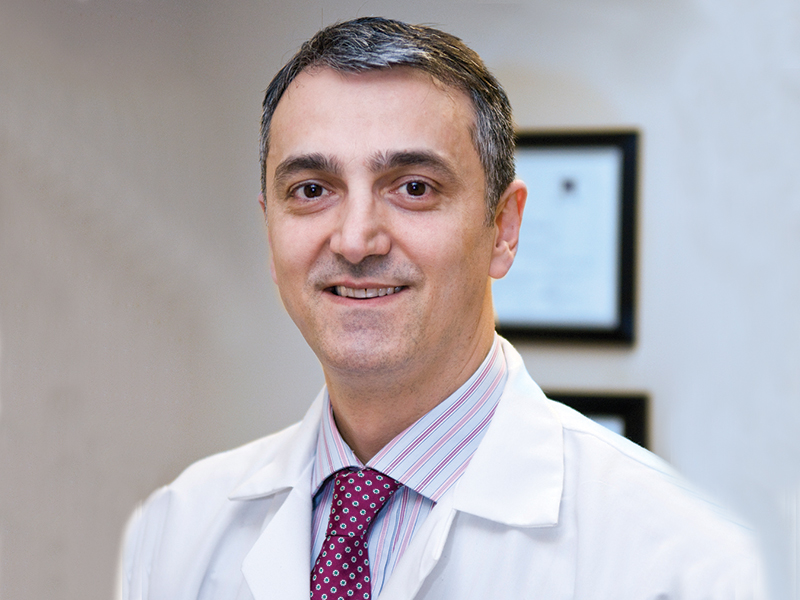 Image of Dr. Celaj, MD discussing saving lives in the cardiac cath lab